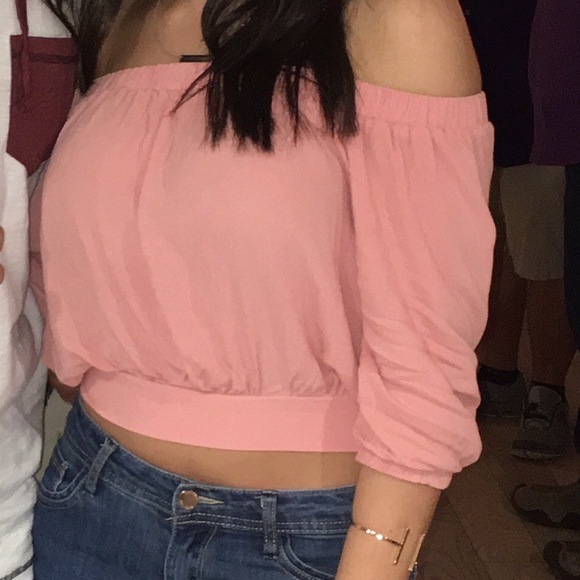 Blush off the shoulder top