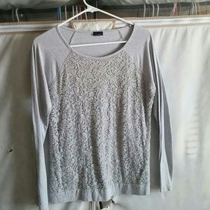 Grey lace top