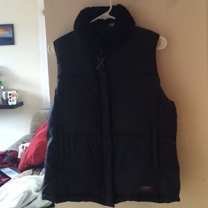 Black UGG puffy vest