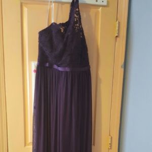 Davids Bridal One Shoulder Dress