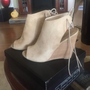 Brand new open toe wedges