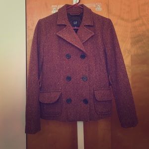 Gap tweed peacoat maroon