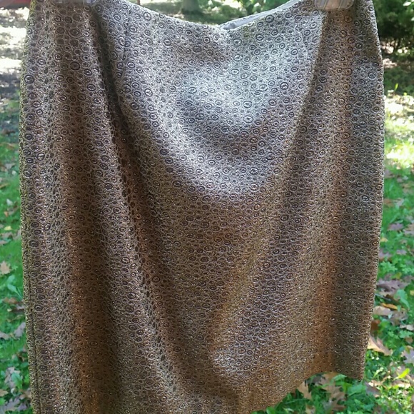 David Meister Gold Skirt