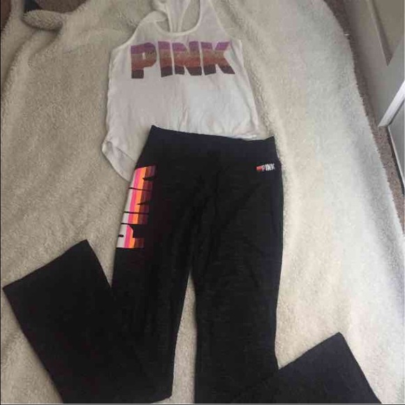 VS Pink Flare Pants
