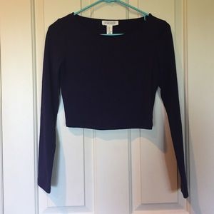Forever 21 Cropped Long Sleeve Top
