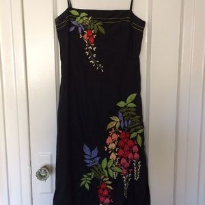 90s French Connection embroidered dress size S