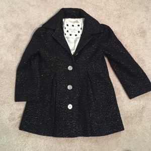 Girls 3t glitter Peacoat