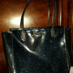 Authentic Kate Spade Large Navy Glitter Tote.