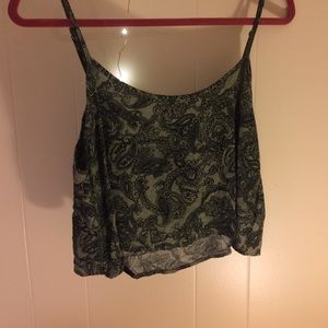 Green crop top