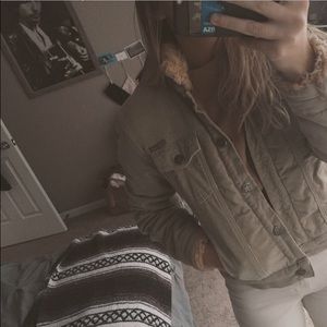Faux fur lined jacket