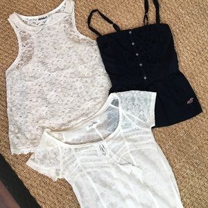 SET OF 3 CUTE TOPS ABERCROMBIE HOLLISTER & AERO