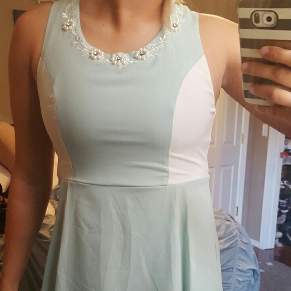 Mint green dress