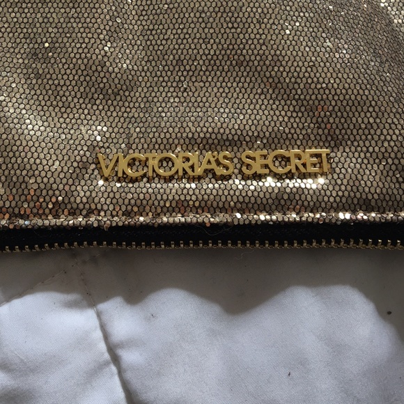 Victoria Secret Gold sparkle purse - Picture 2 of 3