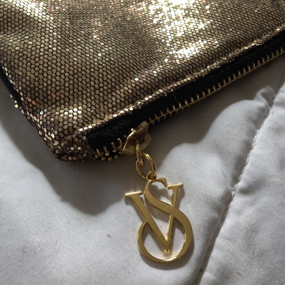 Victoria Secret Gold sparkle purse - Picture 3 of 3