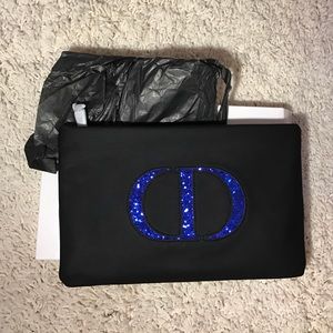 Dior cosmetic bag with samples