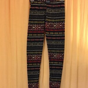 🌻FINAL SALE🌻Fleece Lined Sweater Print Leggings