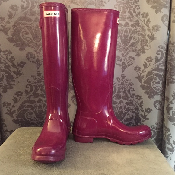 Hunter Shoes - Hunter Original Tall High Gloss Boot Violet
