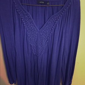 Purple long sleeve v neck