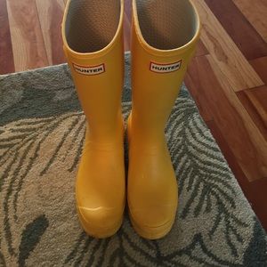 Hunter rain boots Yellow Size 6M 7F EU 38