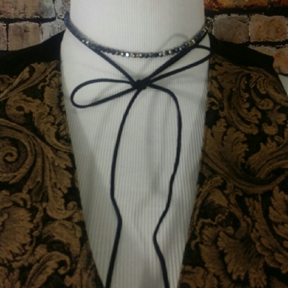 Boho Beaded Suede Leather Choker - Picture 2 of 2