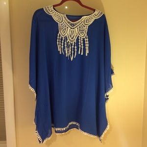 Blue beach cover-up