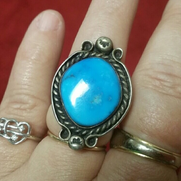 Large sterling silver southwestern ring