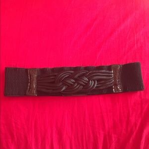 Dress Belt In Black Stretchable Fits Medium &Large