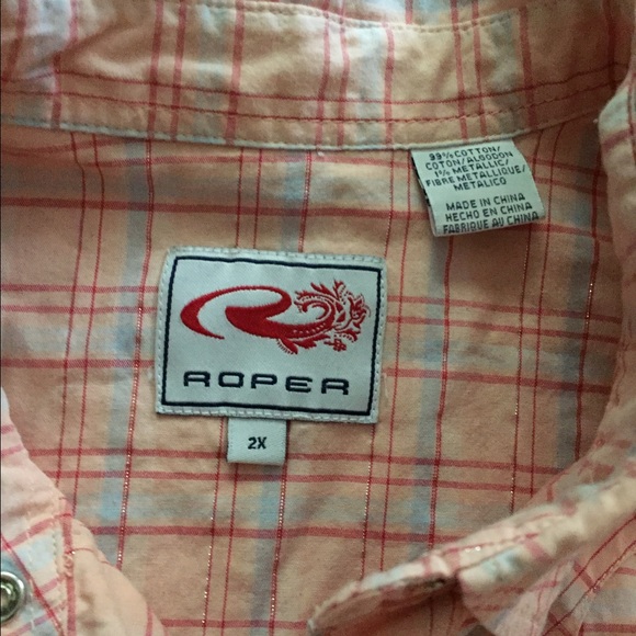 Roper button down 2x  top - Picture 2 of 4