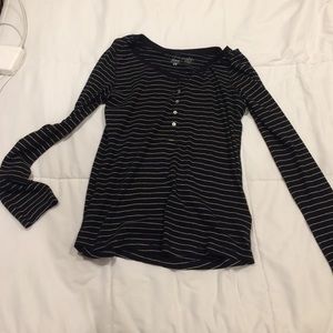 Black and white striped T shirt