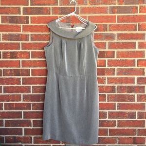 Karen Stevens Grey Dress With Collar Size 16
