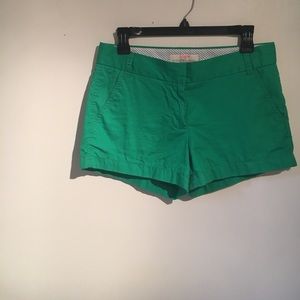 J. Crew green chino shorts