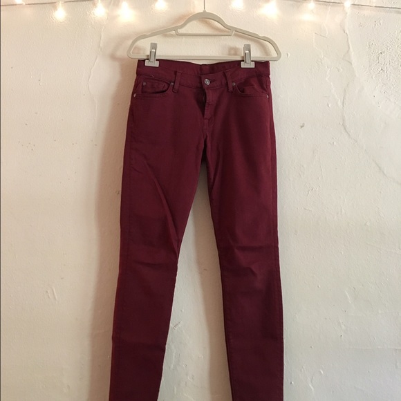 7 For All Mankind Denim - Maroon Jeans