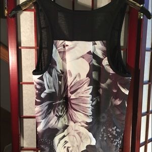 American Eagle Happy Hour Tank high low hem black