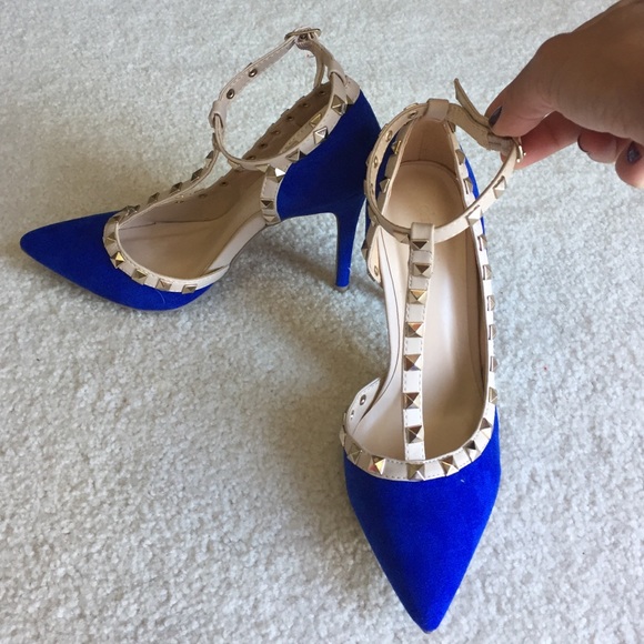 Charlotte Russe Shoes - Beautiful blue suede pumps