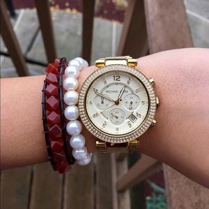MICHAEL KORS Parker Champagne Gold-tone Watch