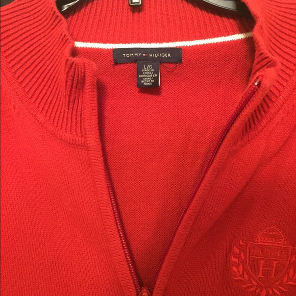 Red Tommy Zip Sweater - Picture 3 of 3