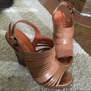 Via Spiga leather heels sandals 5 M