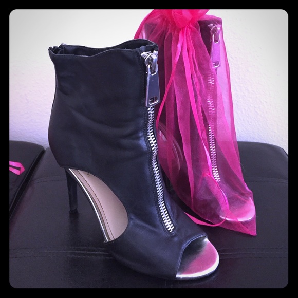 Zippered Cut-Out Heels