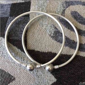 Silver plated bangles set of 2