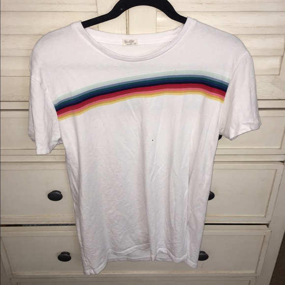 Brandy Melville Rainbow Striped Top
