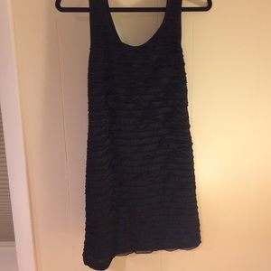 Black ribbed dress