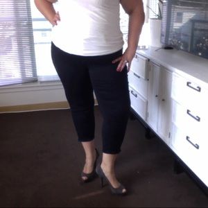 Black Capris with zipper detailing