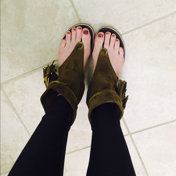 Free People 2016 olive suede sandals - Picture 4 of 4