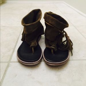 Free People 2016 olive suede sandals