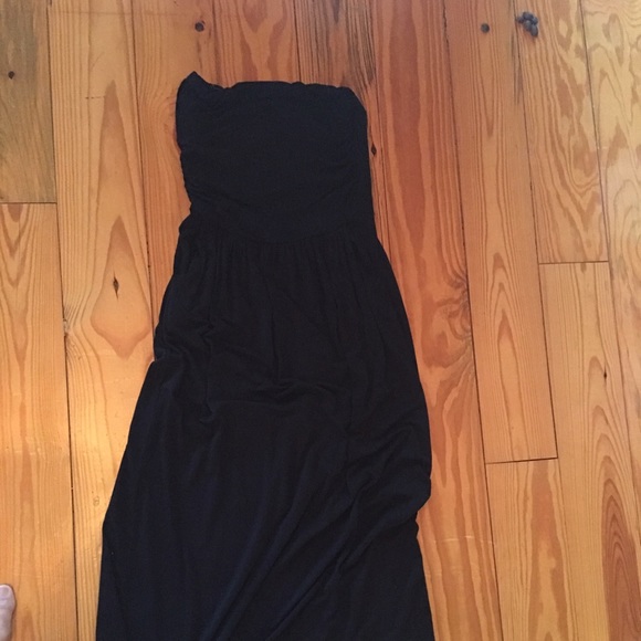 Maxi dress with pockets black