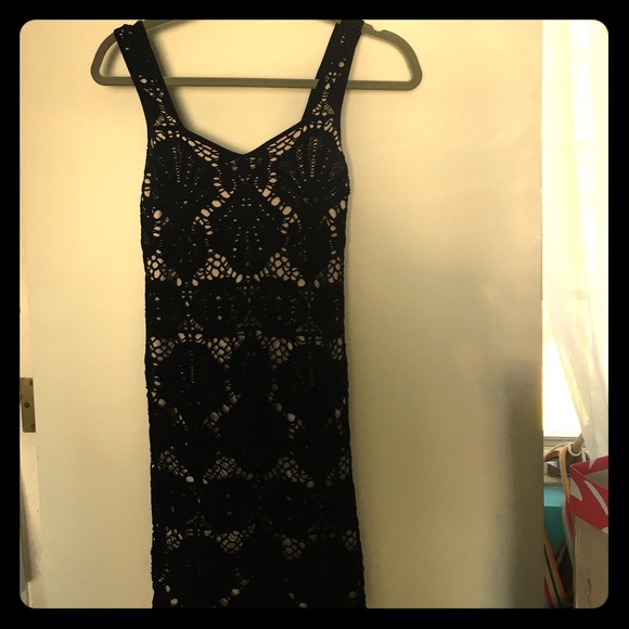 Black and Tan bodycon dress