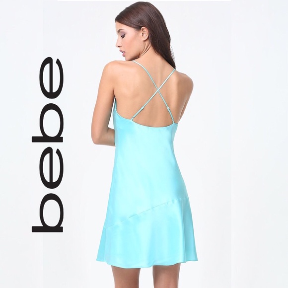 bebe Dresses & Skirts - Bebe Silk Crisscross Back Dress💞