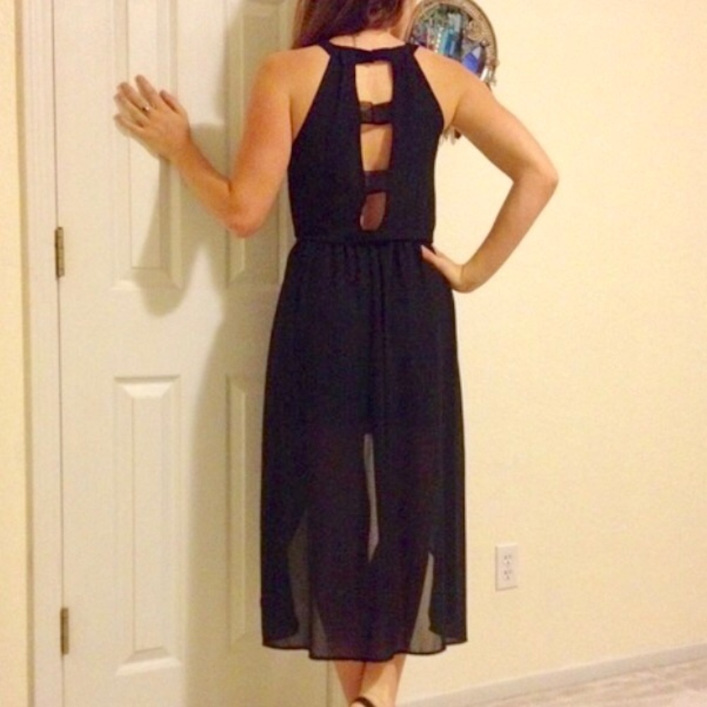 Hi lo dress with cut out back