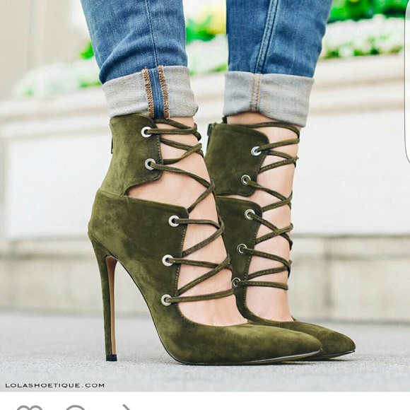 Green lola shoetique heels