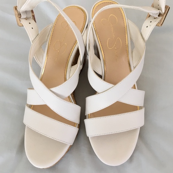 Brand-new Jessica Simpson white wedges.